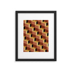 Cuboid Geometric Abstract Shapes Pattern VII Framed Art Print Gallery Image 6