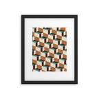 Cuboid Geometric Abstract Shapes Pattern VIII Framed Art Print Gallery Image 6