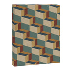 Cuboid Geometric Abstract Shapes Pattern X Canvas Print Gallery Image 8