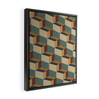 Cuboid Geometric Abstract Shapes Pattern X Framed Canvas Print Gallery Image 2