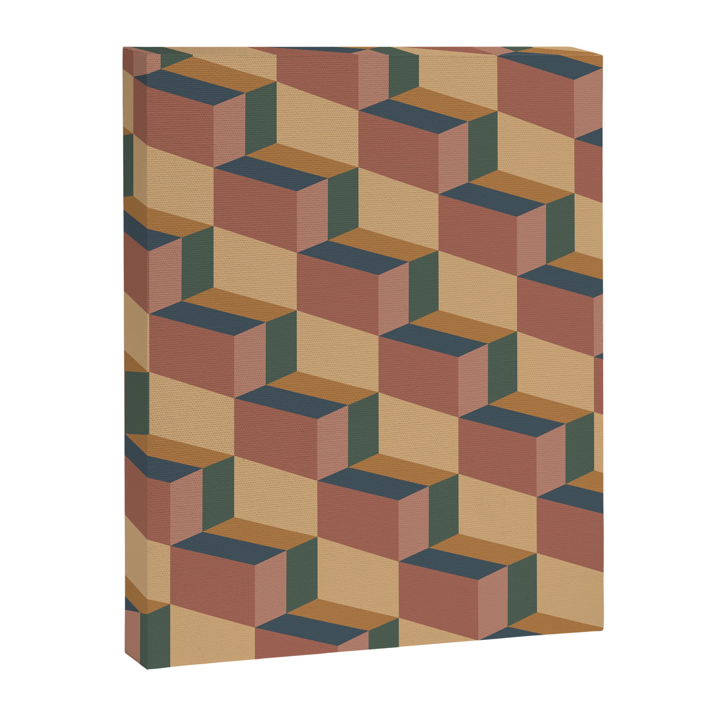 Cuboid Geometric Abstract Shapes Pattern XI Canvas Print Gallery Image 8