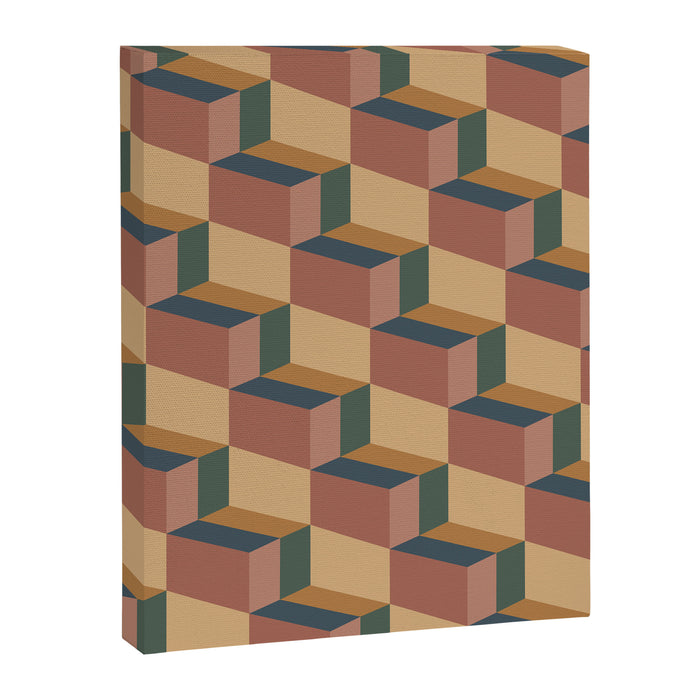 Cuboid Geometric Abstract Shapes Pattern XI Canvas Print Gallery Image 1