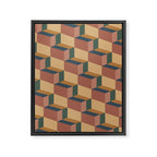 Cuboid Geometric Abstract Shapes Pattern XI Framed Canvas Print Gallery Image 8