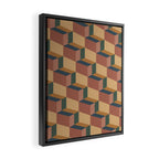 Cuboid Geometric Abstract Shapes Pattern XI Framed Canvas Print Gallery Image 2