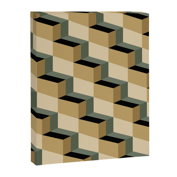 Cuboid Geometric Abstract Shapes Pattern XII Canvas Print Gallery Image 1
