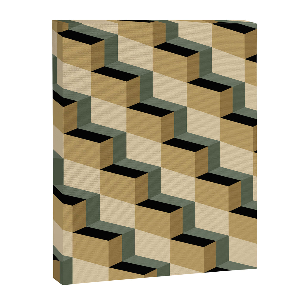 Cuboid Geometric Abstract Shapes Pattern XII Canvas Print Gallery Image 8