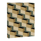 Cuboid Geometric Abstract Shapes Pattern XII Canvas Print Gallery Image 8