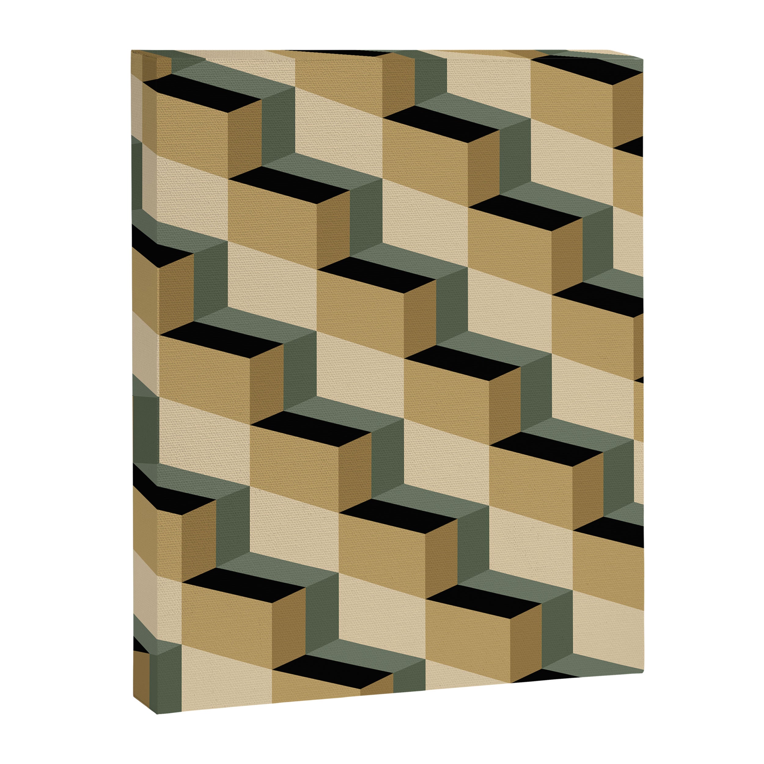 Cuboid Geometric Abstract Shapes Pattern XII Canvas Print Gallery Image 8