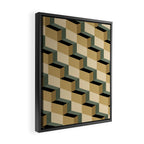 Cuboid Geometric Abstract Shapes Pattern XII Framed Canvas Print Gallery Image 2