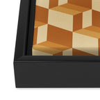 Cuboid Geometric Abstract Shapes Pattern XIII Framed Canvas Print Gallery Image 3