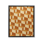 Cuboid Geometric Abstract Shapes Pattern XIII Framed Canvas Print Gallery Image 8