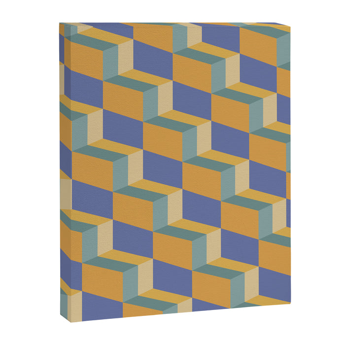 Cuboid Geometric Abstract Shapes Pattern XV Canvas Print Gallery Image 1