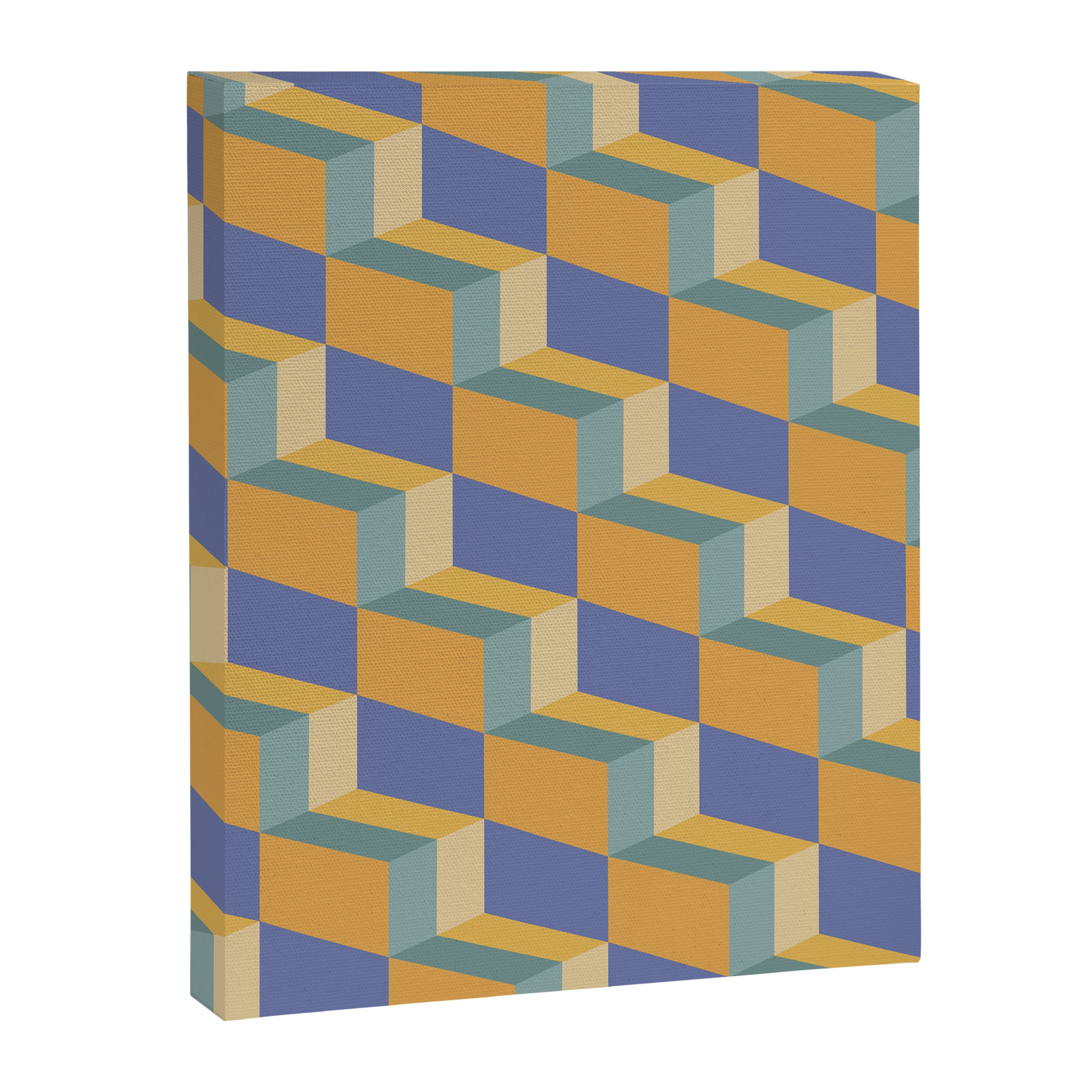 Cuboid Geometric Abstract Shapes Pattern XV Canvas Print Gallery Image 8