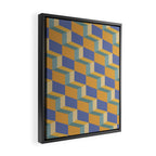 Cuboid Geometric Abstract Shapes Pattern XV Framed Canvas Print Gallery Image 2