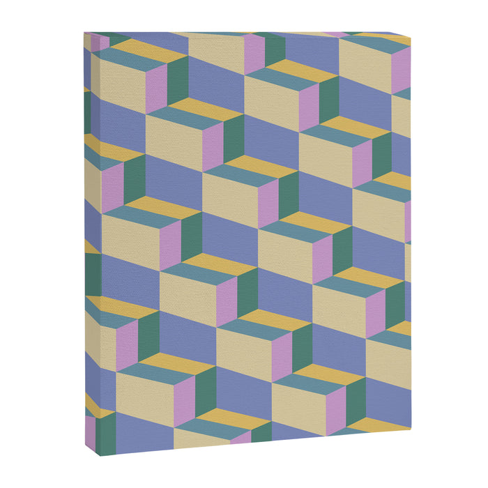 Cuboid Geometric Abstract Shapes Pattern XVI Canvas Print Gallery Image 1