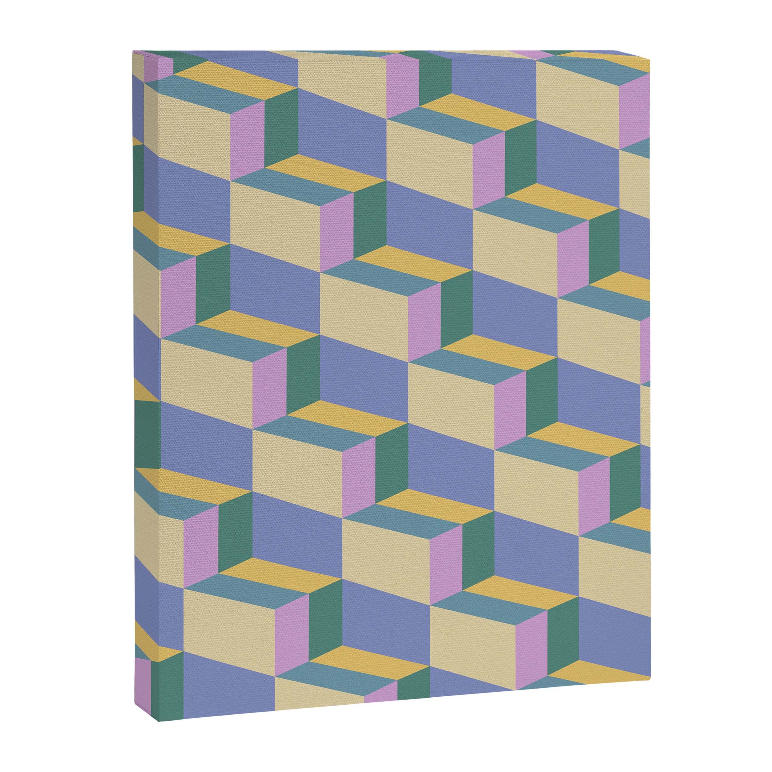 Cuboid Geometric Abstract Shapes Pattern XVI Canvas Print Gallery Image 8