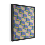 Cuboid Geometric Abstract Shapes Pattern XVI Framed Canvas Print Gallery Image 2