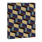 Cuboid Geometric Abstract Shapes Pattern XVII Canvas Print Gallery Image 8