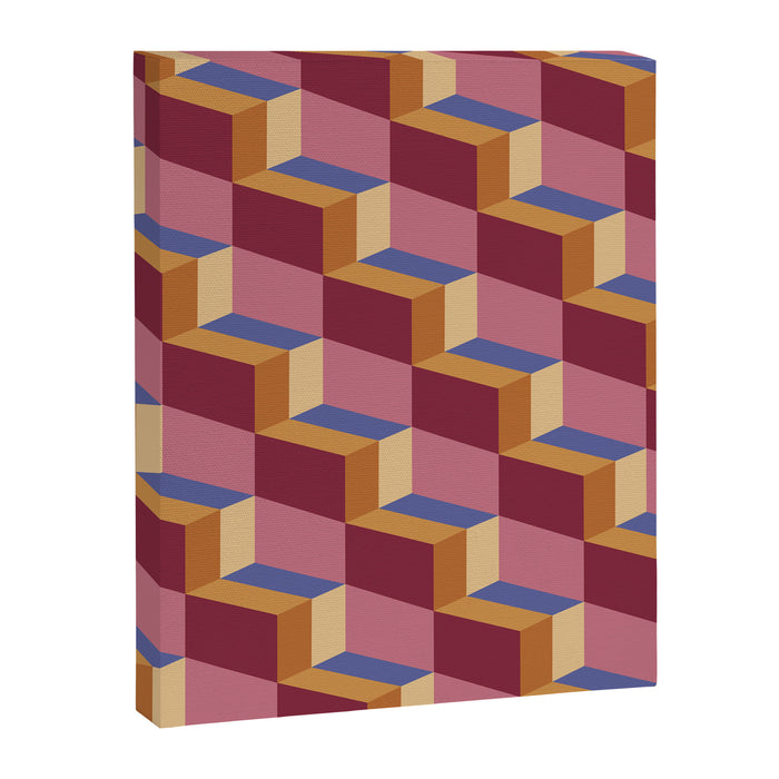 Cuboid Geometric Abstract Shapes Pattern XVIII Canvas Print Gallery Image 1