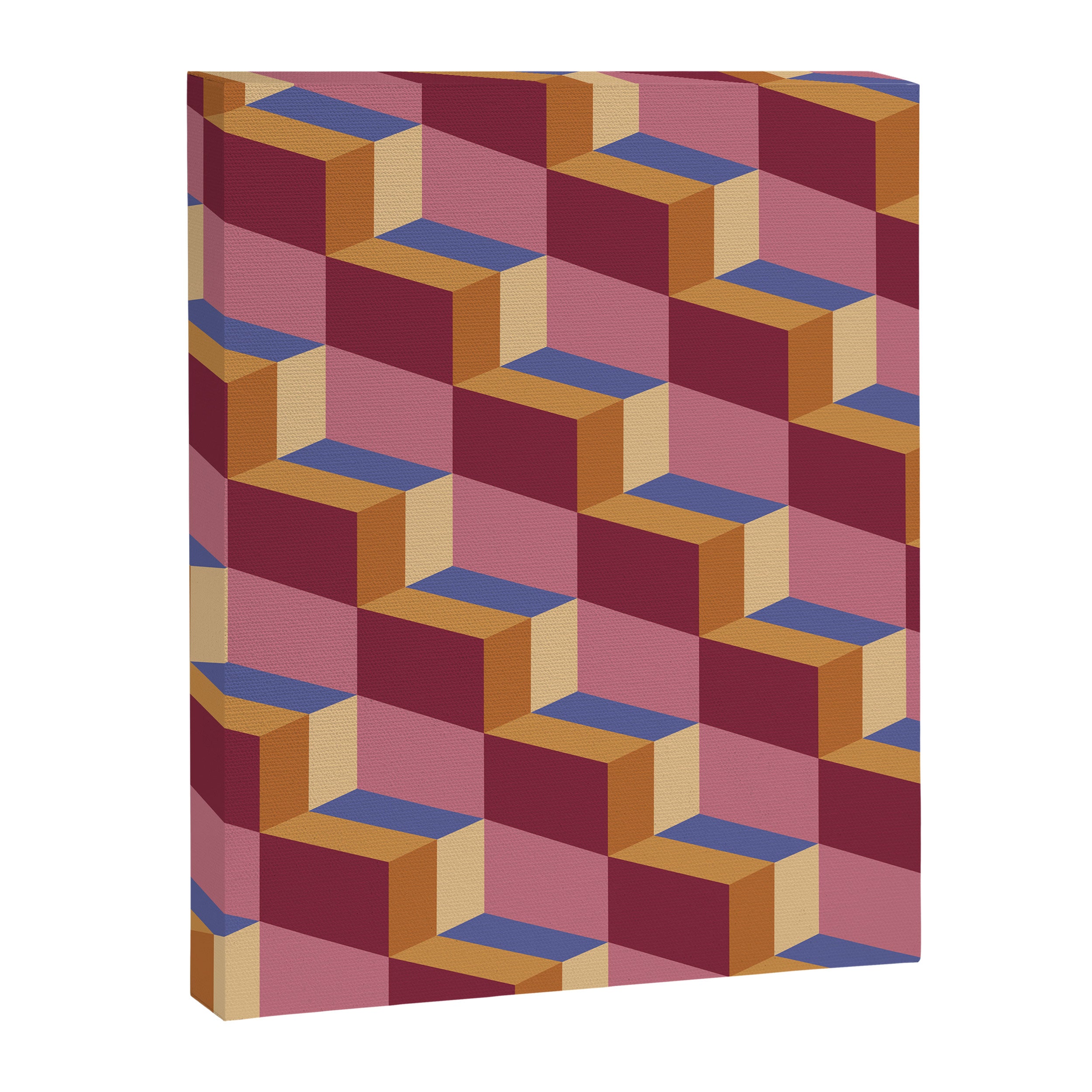Cuboid Geometric Abstract Shapes Pattern XVIII Canvas Print Gallery Image 8