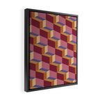 Cuboid Geometric Abstract Shapes Pattern XVIII Framed Canvas Print Gallery Image 2