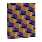 Cuboid Geometric Abstract Shapes Pattern XX Canvas Print Gallery Image 8