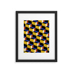 Cuboid Geometric Abstract Shapes Pattern XXI Framed Art Print Gallery Image 6
