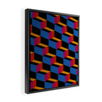 Cuboid Geometric Abstract Shapes Pattern XXII Framed Canvas Print Gallery Image 2