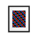 Cuboid Geometric Abstract Shapes Pattern XXII Framed Art Print Gallery Image 6