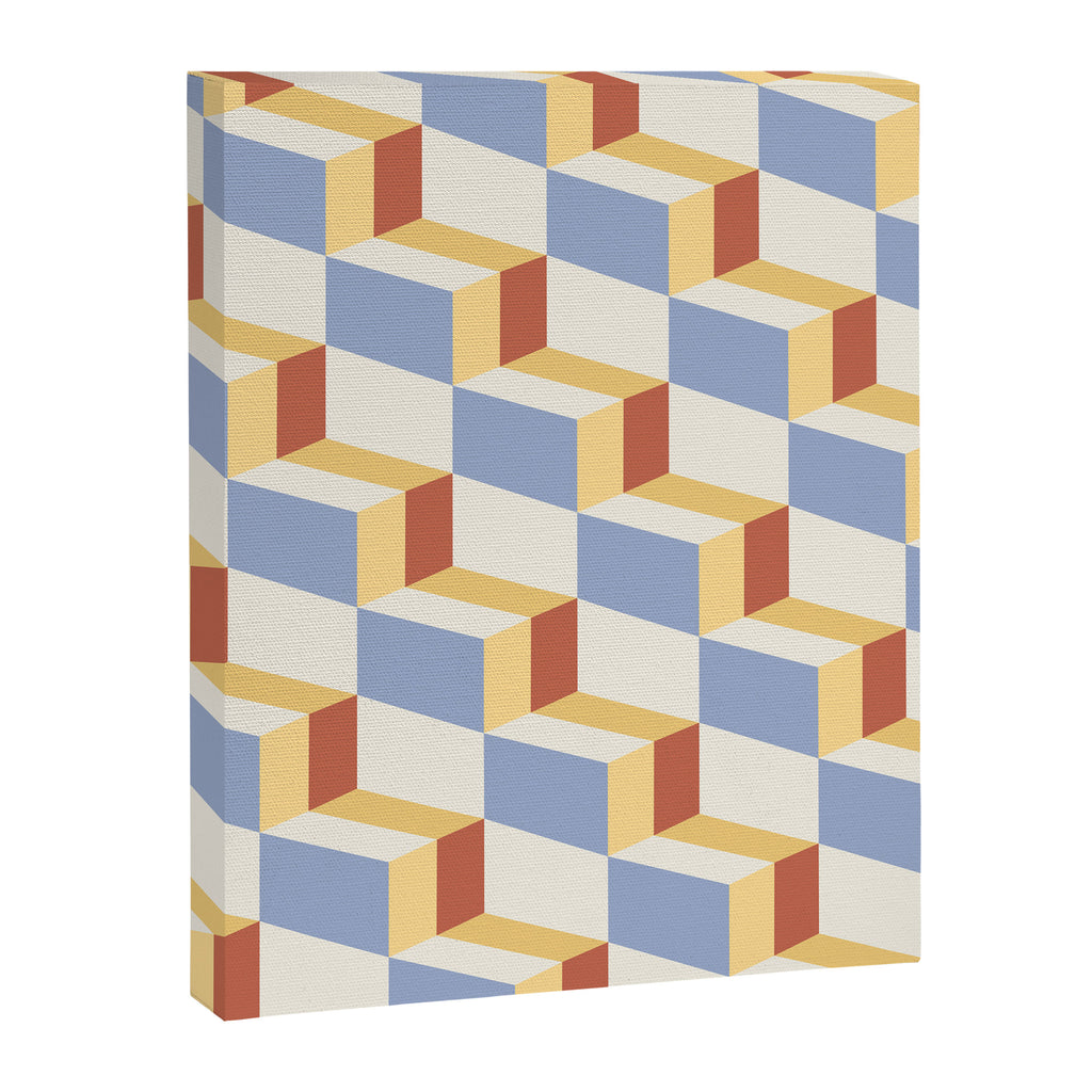 Cuboid Geometric Abstract Shapes Pattern XXIX Canvas Print Gallery Image 8
