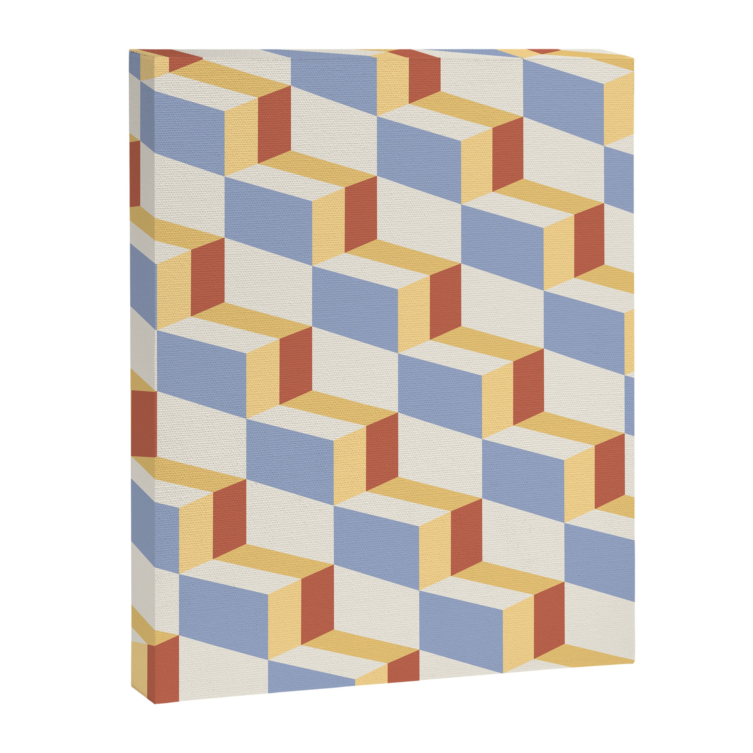 Cuboid Geometric Abstract Shapes Pattern XXIX Canvas Print Gallery Image 8