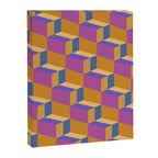 Cuboid Geometric Abstract Shapes Pattern XXV Canvas Print Gallery Image 8