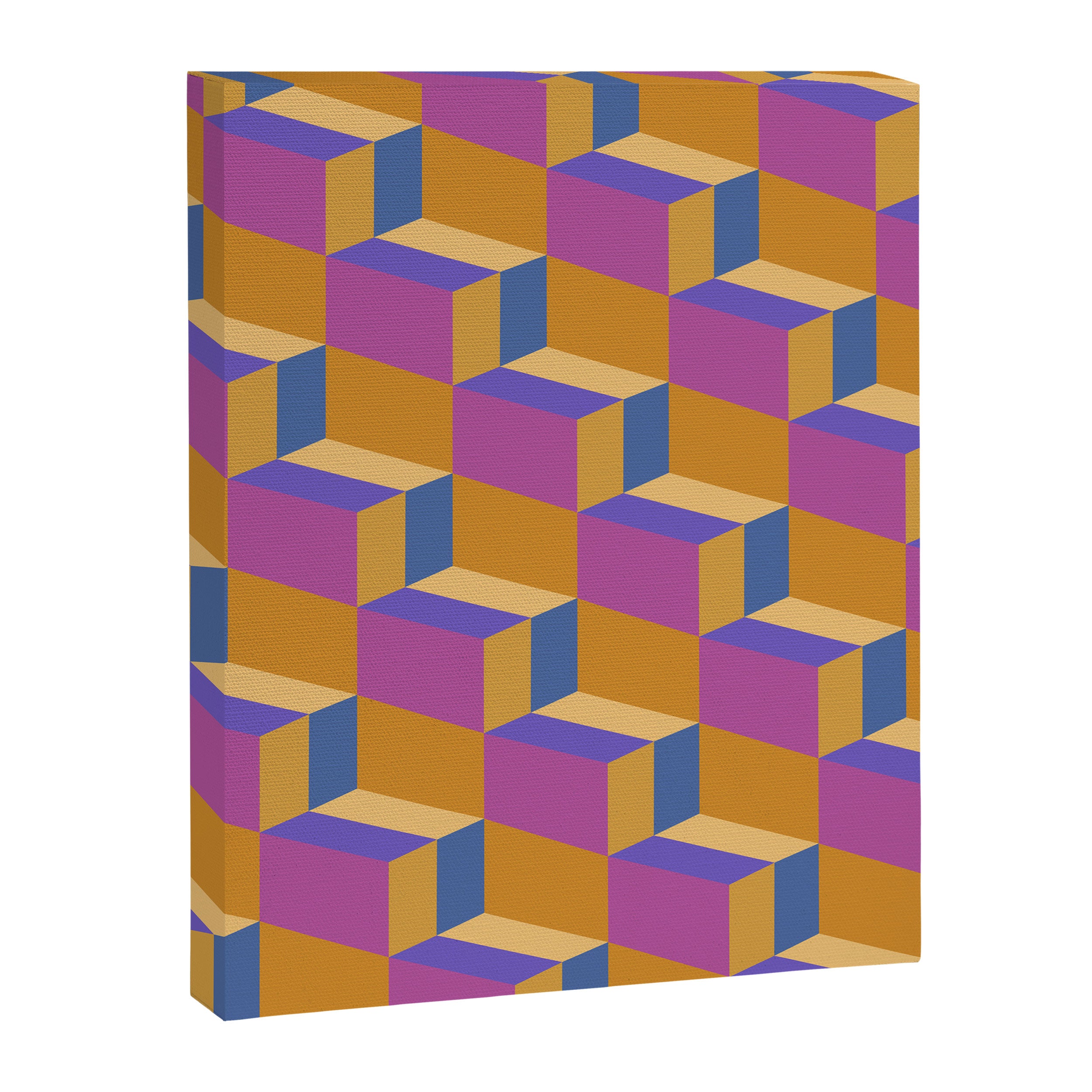Cuboid Geometric Abstract Shapes Pattern XXV Canvas Print Gallery Image 8
