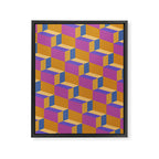 Cuboid Geometric Abstract Shapes Pattern XXV Framed Canvas Print Gallery Image 8