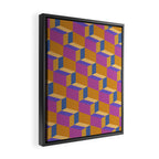 Cuboid Geometric Abstract Shapes Pattern XXV Framed Canvas Print Gallery Image 2