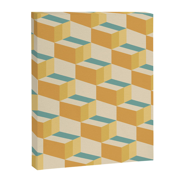 Cuboid Geometric Abstract Shapes Pattern XXVI Canvas Print Gallery Image 1