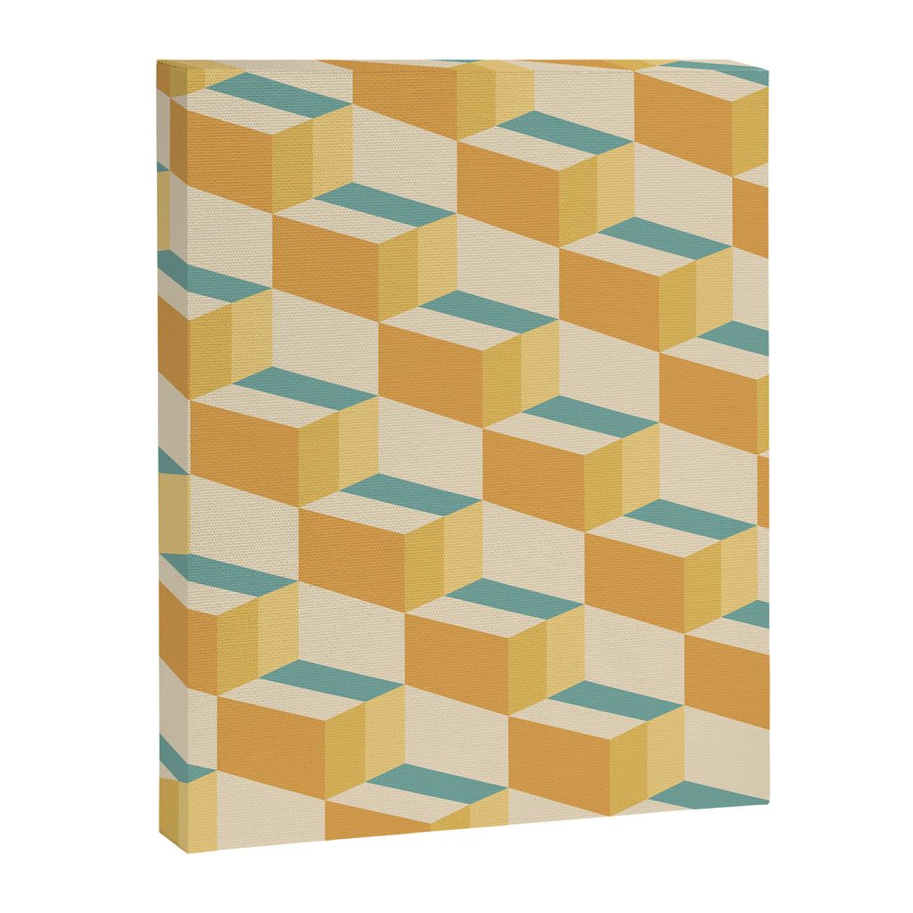Cuboid Geometric Abstract Shapes Pattern XXVI Canvas Print Gallery Image 8