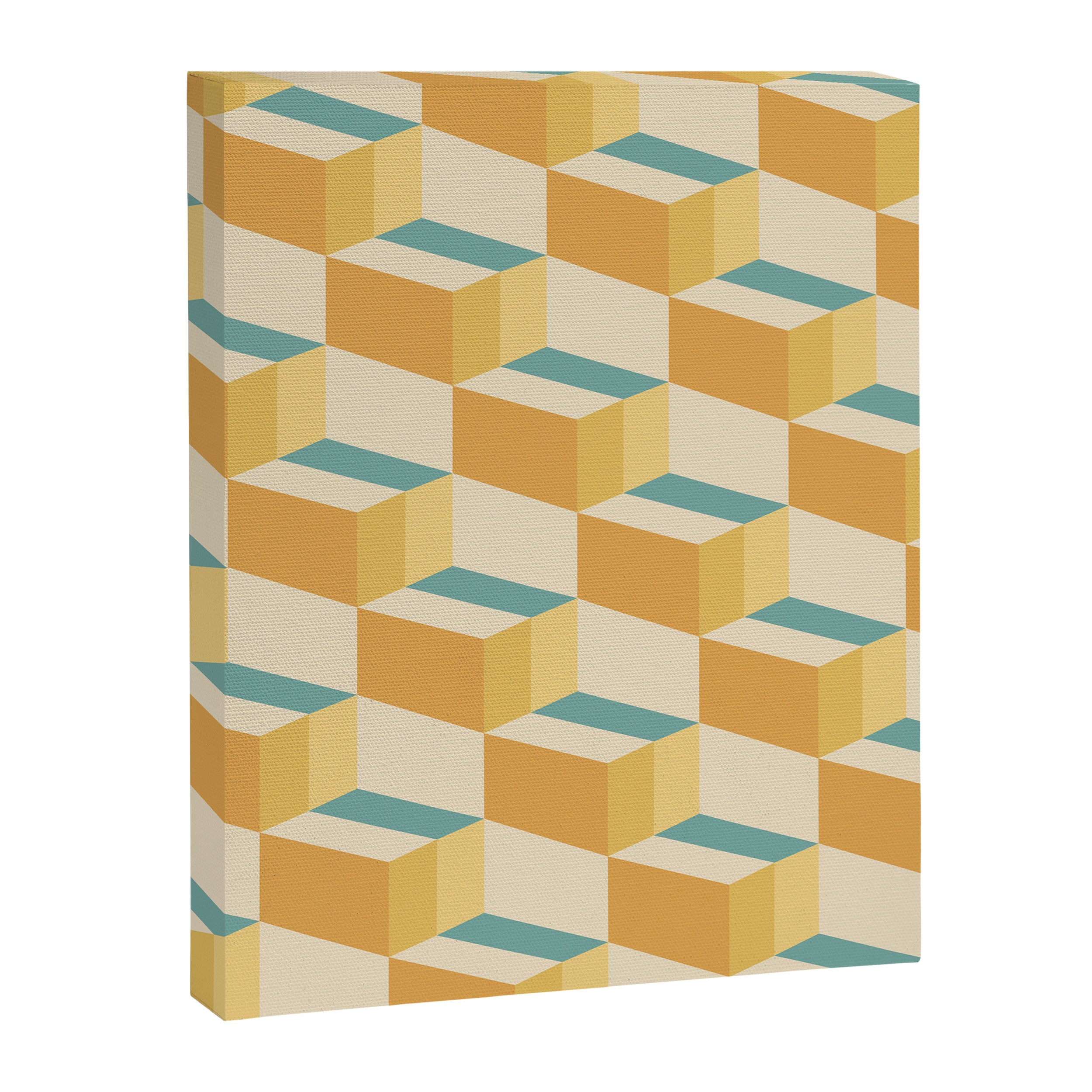 Cuboid Geometric Abstract Shapes Pattern XXVI Canvas Print Gallery Image 8