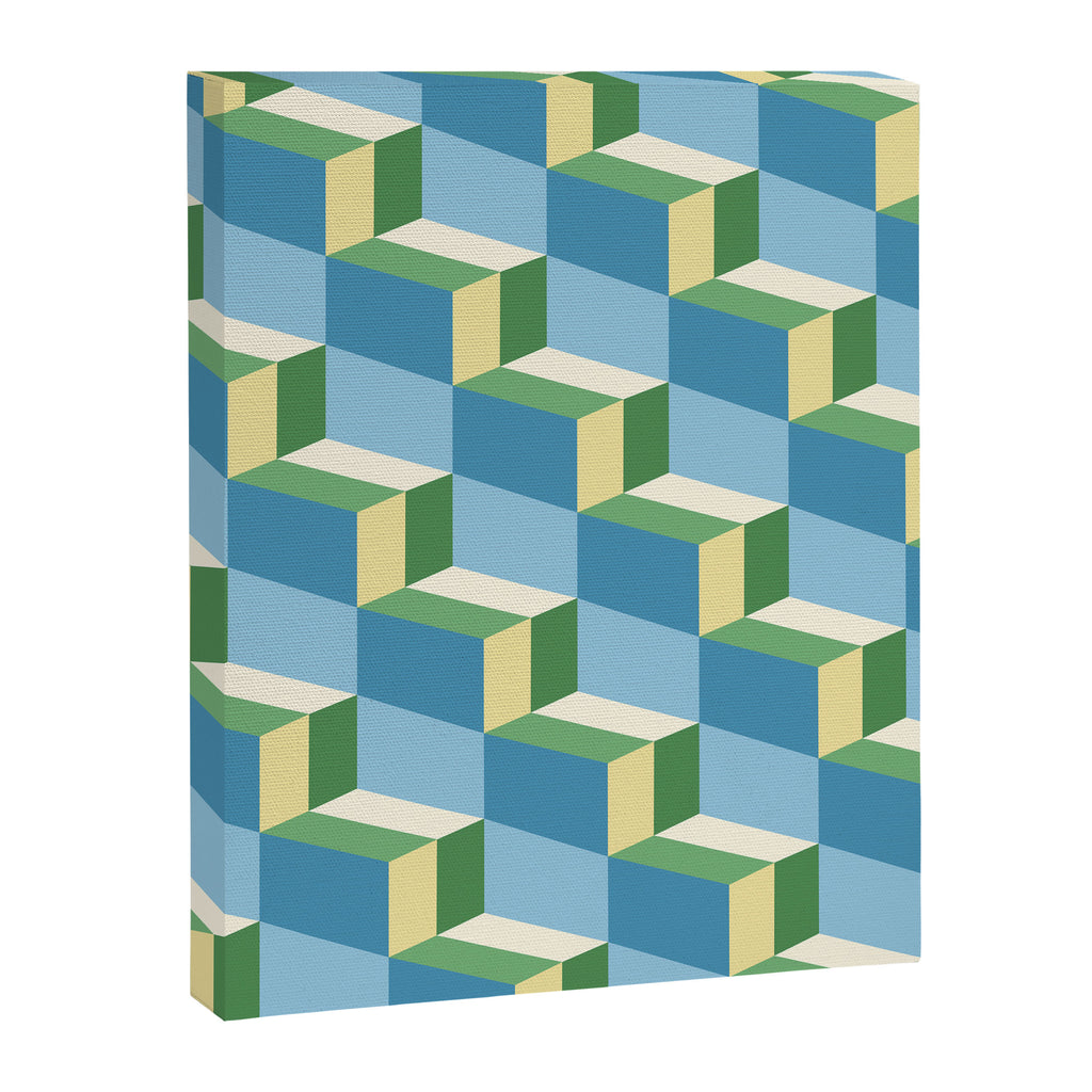 Cuboid Geometric Abstract Shapes Pattern XXVII Canvas Print Gallery Image 8