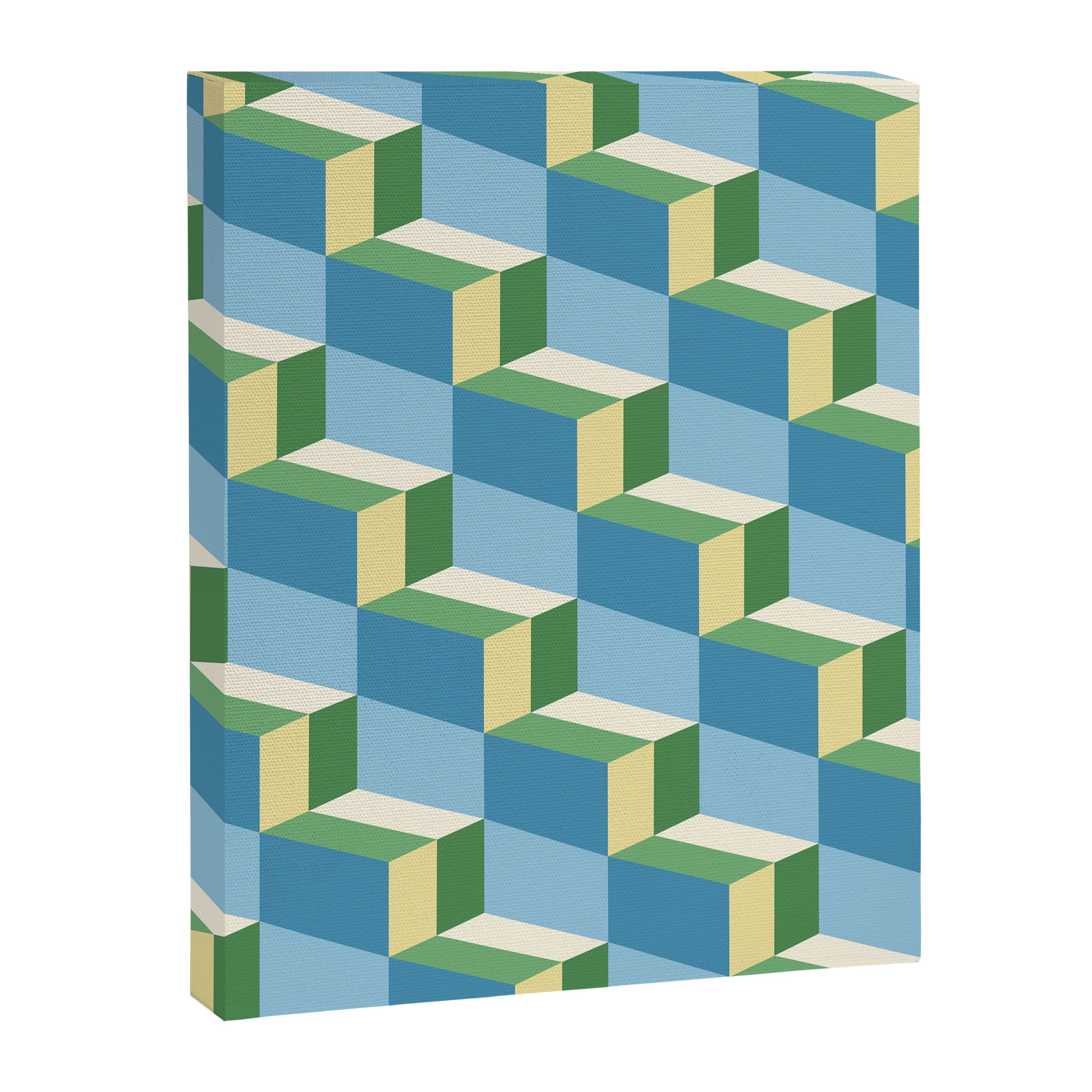 Cuboid Geometric Abstract Shapes Pattern XXVII Canvas Print Gallery Image 8