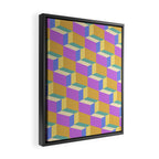 Cuboid Geometric Abstract Shapes Pattern XXVIII Framed Canvas Print Gallery Image 2