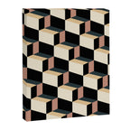 Cuboid Geometric Abstract Shapes Pattern XXXI Canvas Print Gallery Image 8