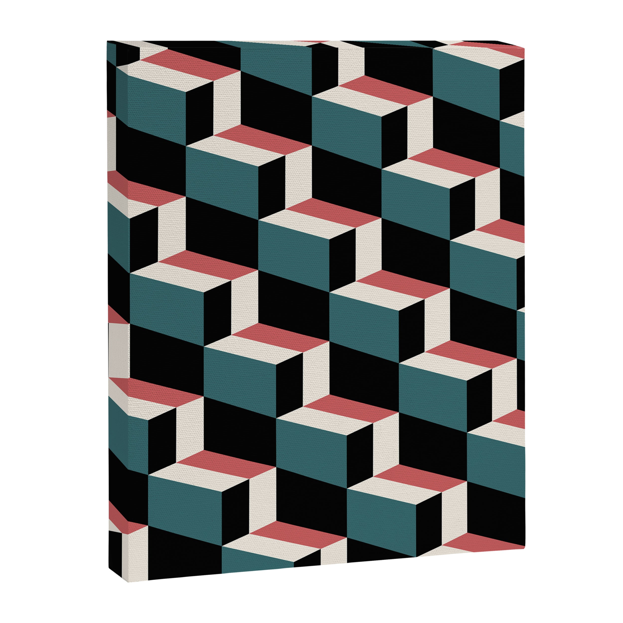 Cuboid Geometric Abstract Shapes Pattern XXXIII Canvas Print Gallery Image 8