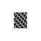 Cuboid Geometric Abstract Shapes Pattern XXXIII Art Print Gallery Image 1