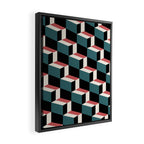 Cuboid Geometric Abstract Shapes Pattern XXXIII Framed Canvas Print Gallery Image 2