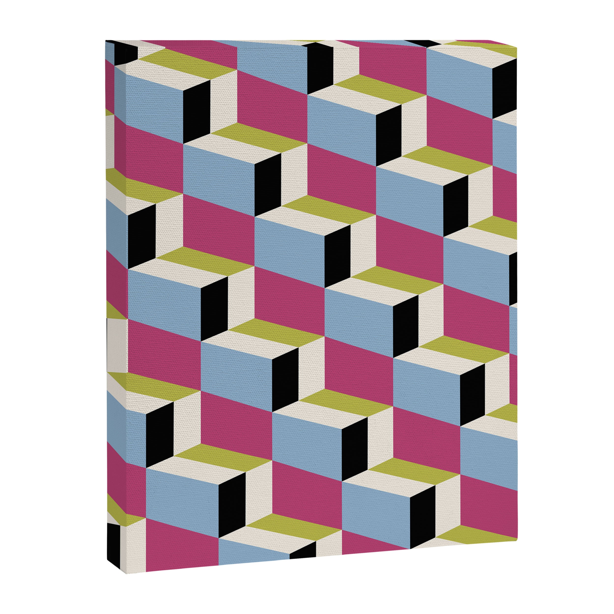 Cuboid Geometric Abstract Shapes Pattern XXXIV Canvas Print Gallery Image 8
