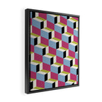 Cuboid Geometric Abstract Shapes Pattern XXXIV Framed Canvas Print Gallery Image 2
