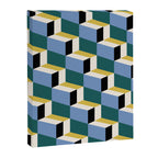 Cuboid Geometric Abstract Shapes Pattern XXXV Canvas Print Gallery Image 8