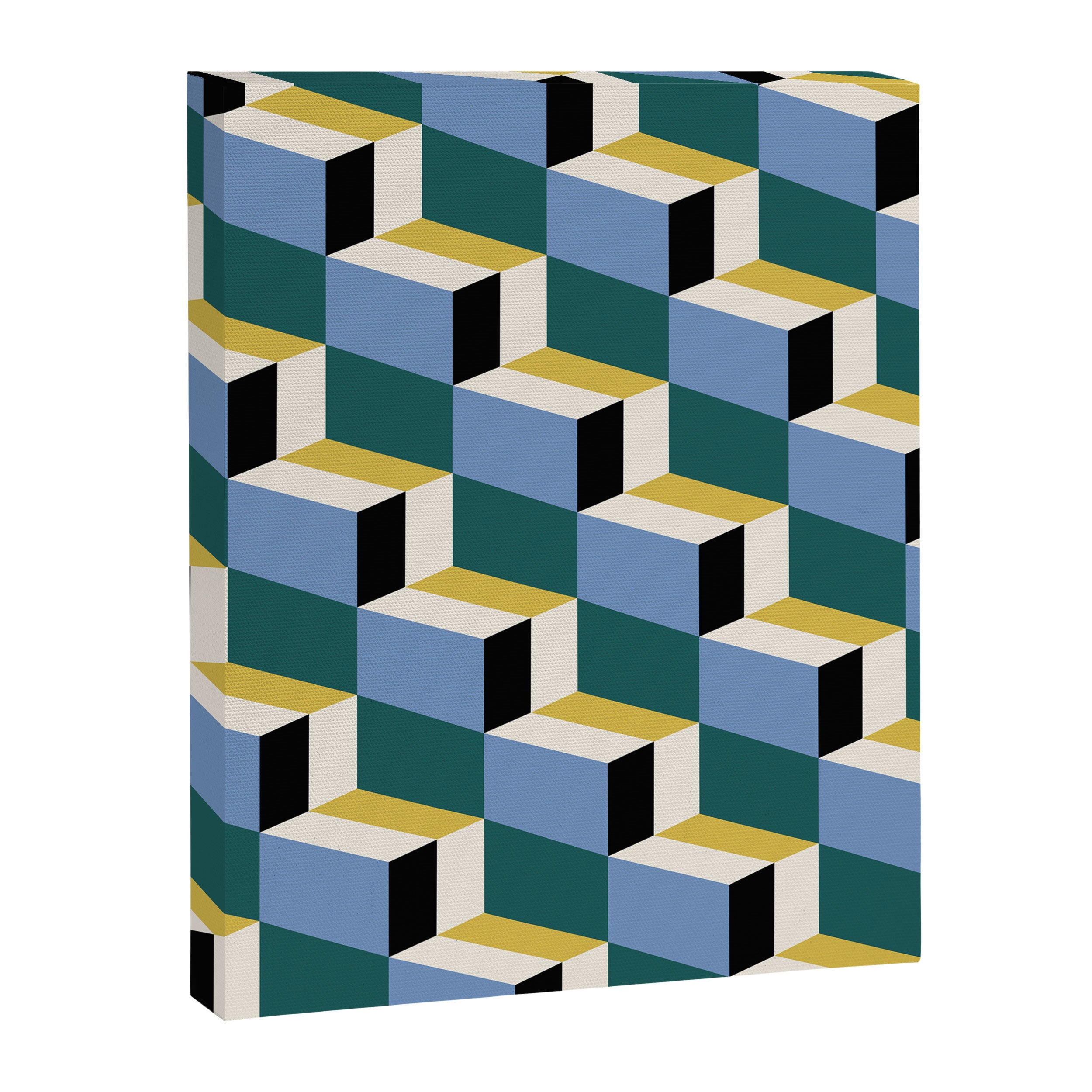 Cuboid Geometric Abstract Shapes Pattern XXXV Canvas Print Gallery Image 8