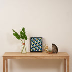 Cuboid Geometric Abstract Shapes Pattern XXXV Framed Canvas Print Gallery Image 4
